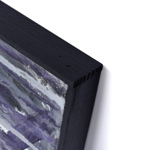 Vertical Goldberg 1960s New York School purple and silver Abstract Expressionist painting
