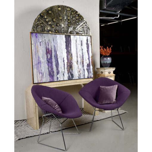 Goldberg 1960s New York School purple and silver Abstract Expressionist painting