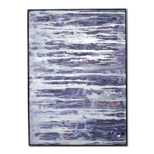 Vertical Goldberg 1960s New York School purple and silver Abstract Expressionist painting