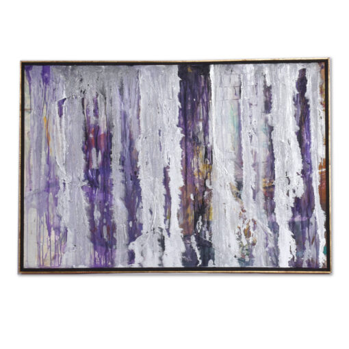 Goldberg 1960s New York School purple and silver Abstract Expressionist painting