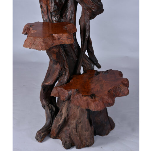 Live edge rustic tree pedestal