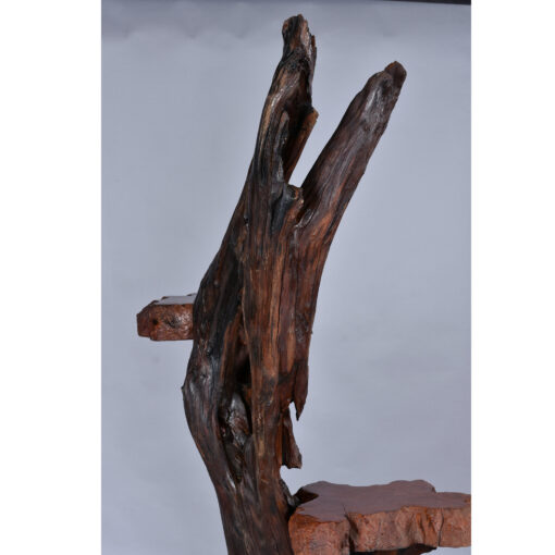Live edge rustic tree pedestal
