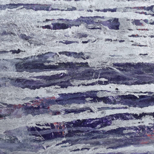 Vertical Goldberg 1960s New York School purple and silver Abstract Expressionist painting