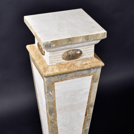 Maitland Smith Art Deco style stone pedestal