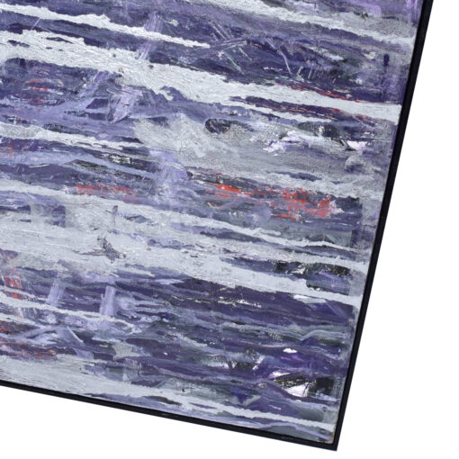 Vertical Goldberg 1960s New York School purple and silver Abstract Expressionist painting