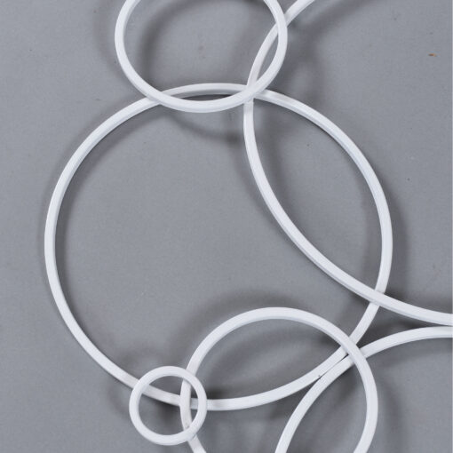 White circles metal wall art sculptures