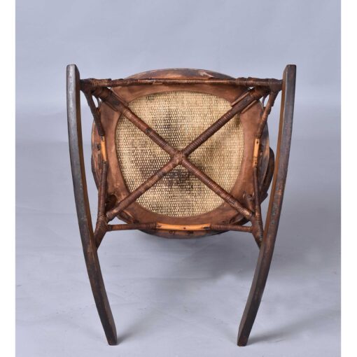 1800s antique rattan rocking chair