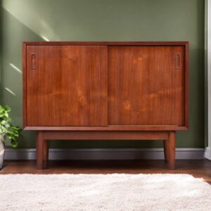 Lyby Mobler Danish Modern Teak Sliding Door Cabinet