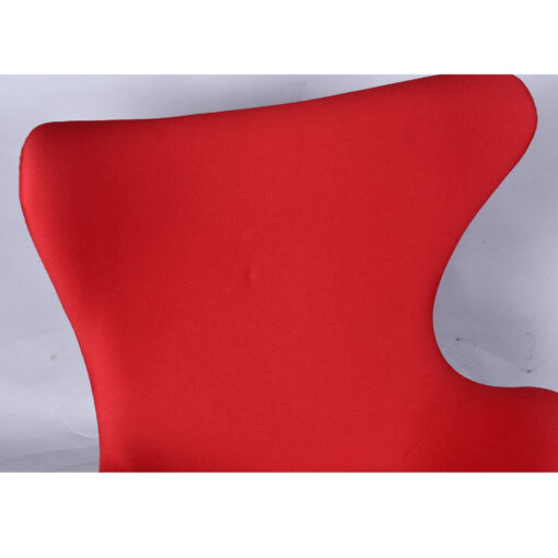 Red Arne Jacobsen for Fritz Hansen red Egg Chair with Ottoman
