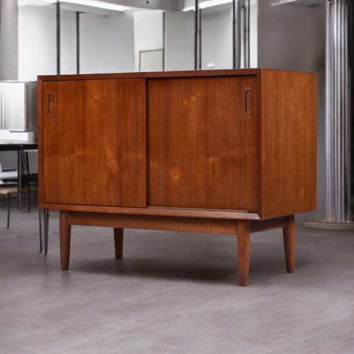 Lyby Danish teak sliding door cabinet