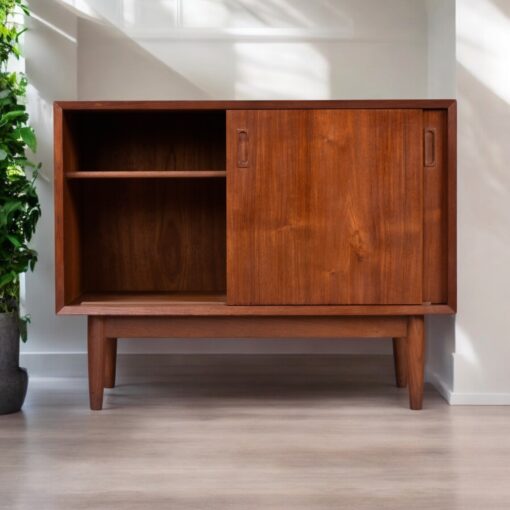 Lyby Danish teak sliding door cabinet