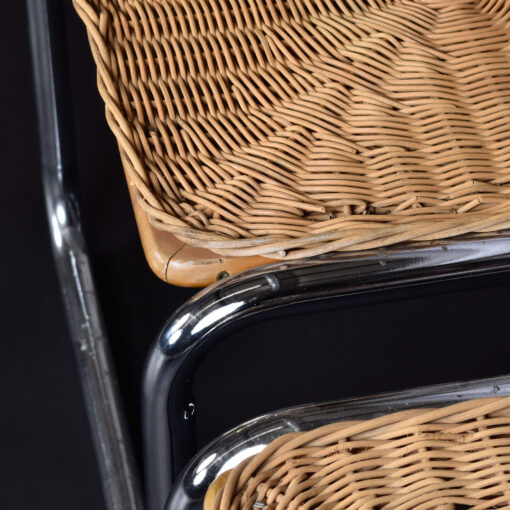 Martin Visser wicker and chrome end tables