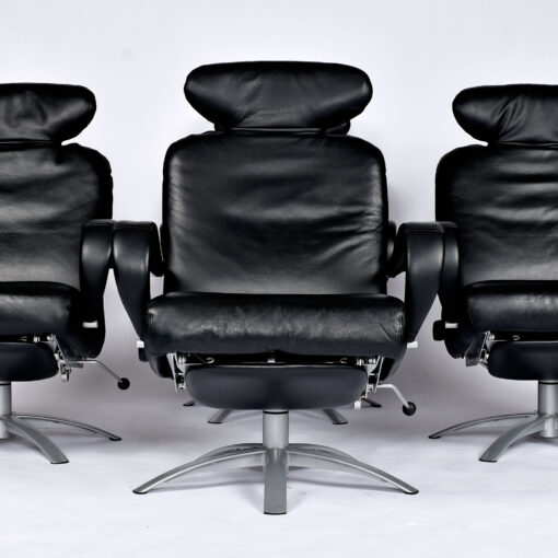 Percival Lafer relax recliner in black leather