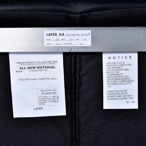 Percival Lafer relax recliner in black leather