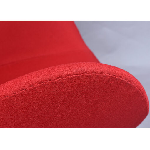 Red Arne Jacobsen for Fritz Hansen red Egg Chair with Ottoman
