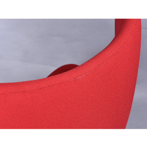 Red Arne Jacobsen for Fritz Hansen red Egg Chair with Ottoman