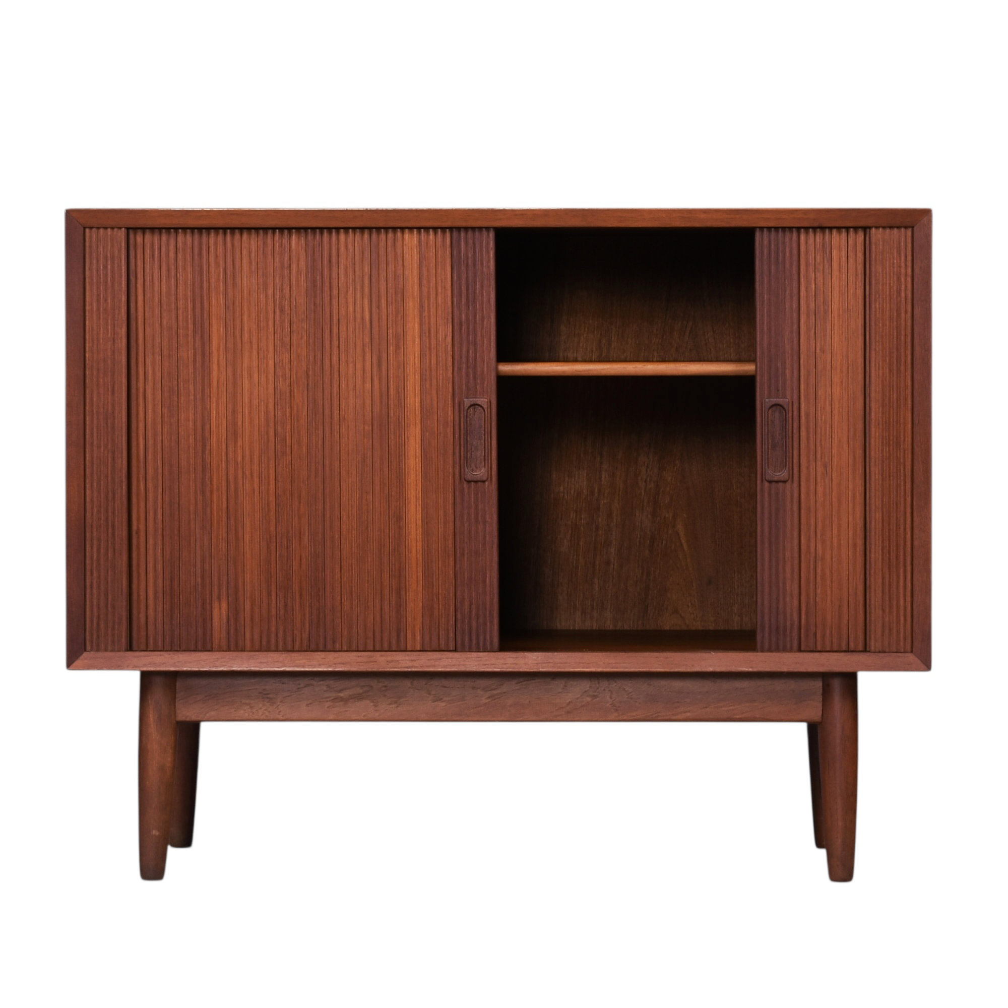 Lyby Mobler Danish teak cabinet with tambour doors