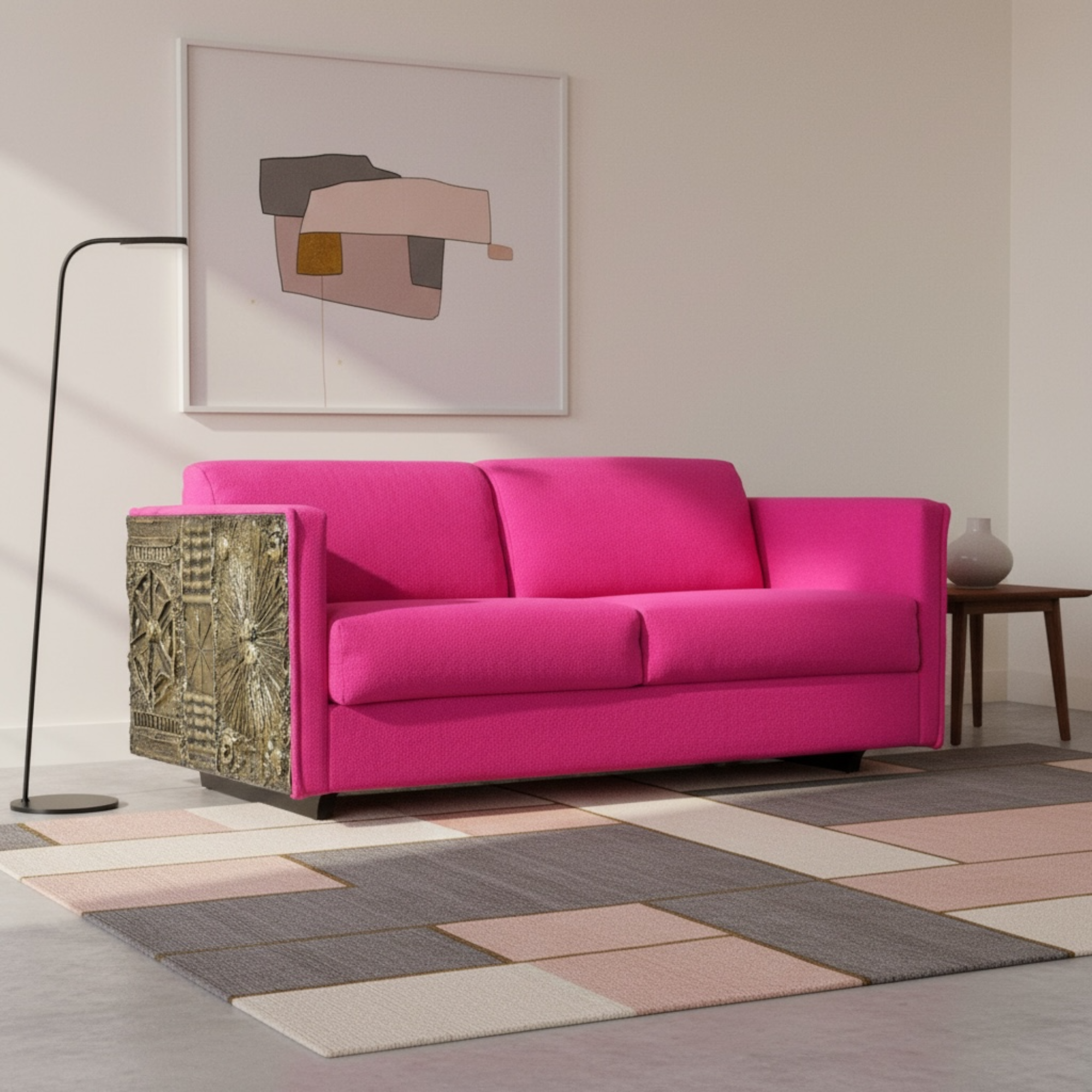 Adrian Pearsall Brutalist loveseat sofa