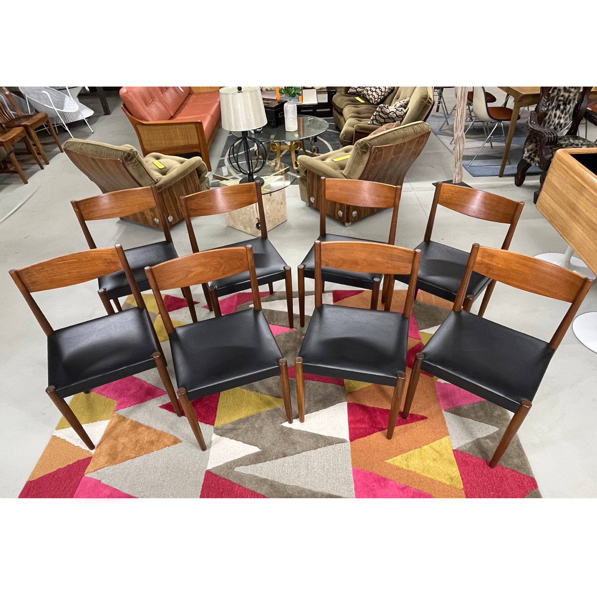 Frem Rejole set of 8 Danish teak dining chairs