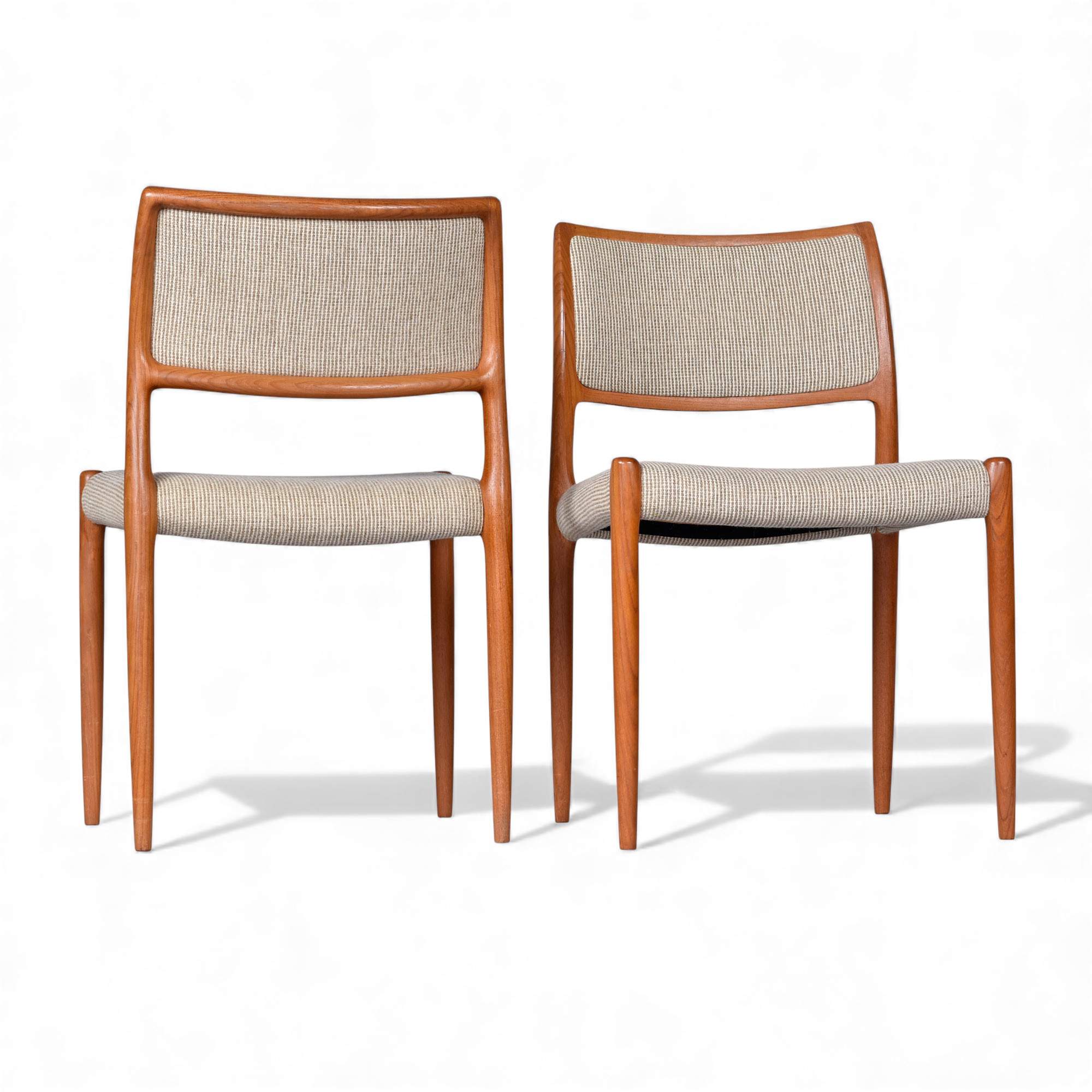 J.L. Møller Model 80 Teak Dining Chairs,