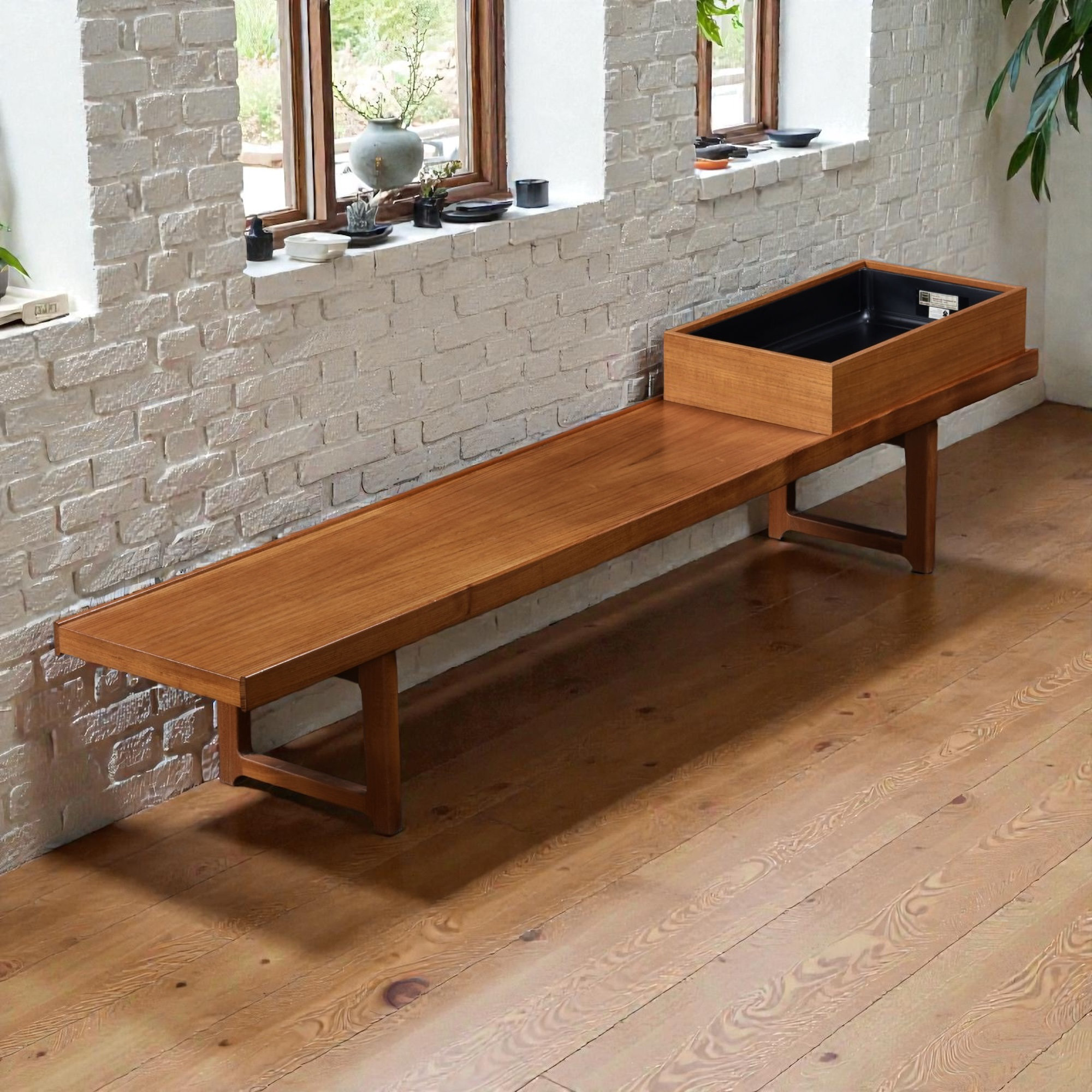 Torborjn Afdal for Bruksbo teak planter bench coffee table