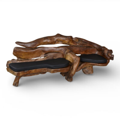 Freeform sculptural organic modern wood sofa
