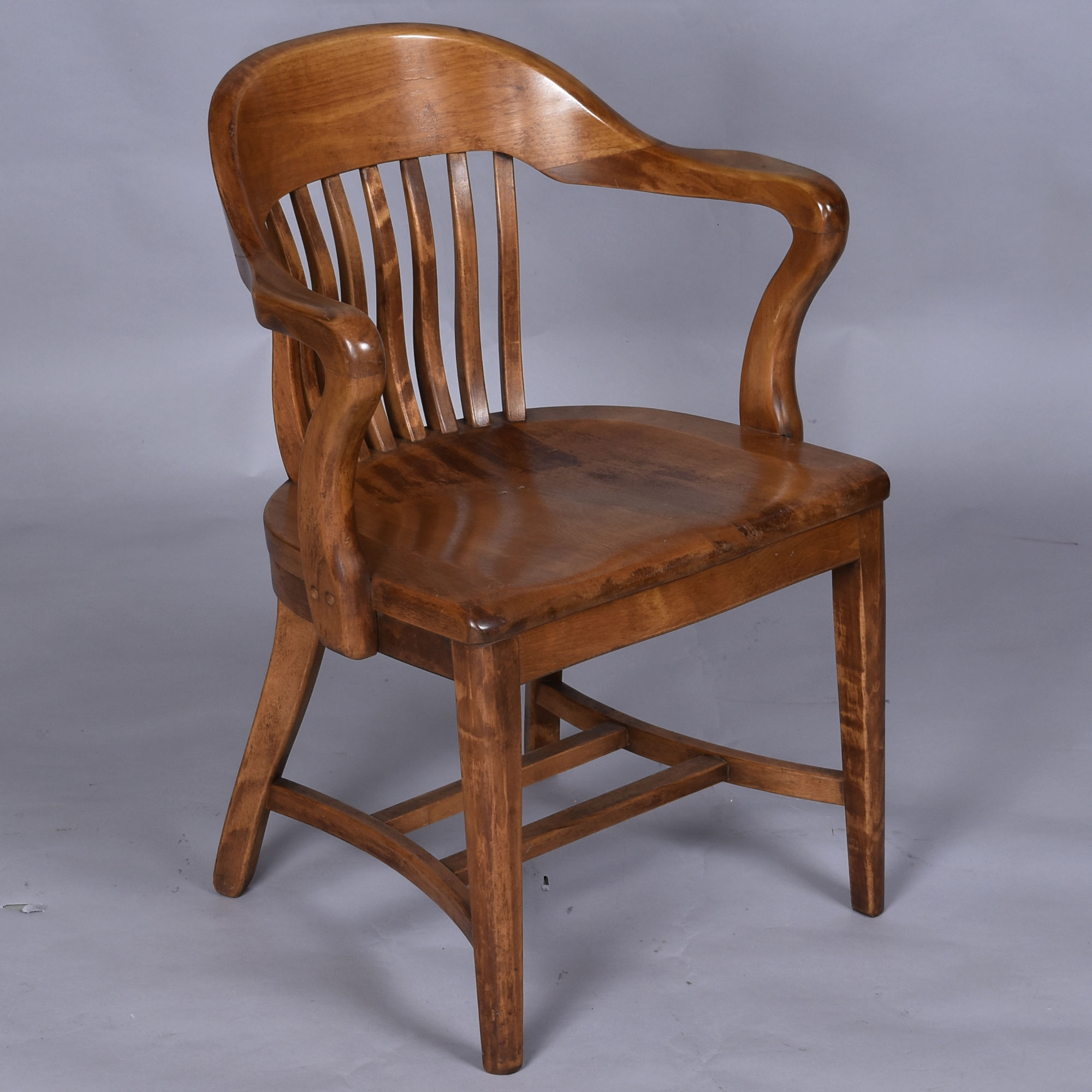 Solid wood vintage bankers or library chairs