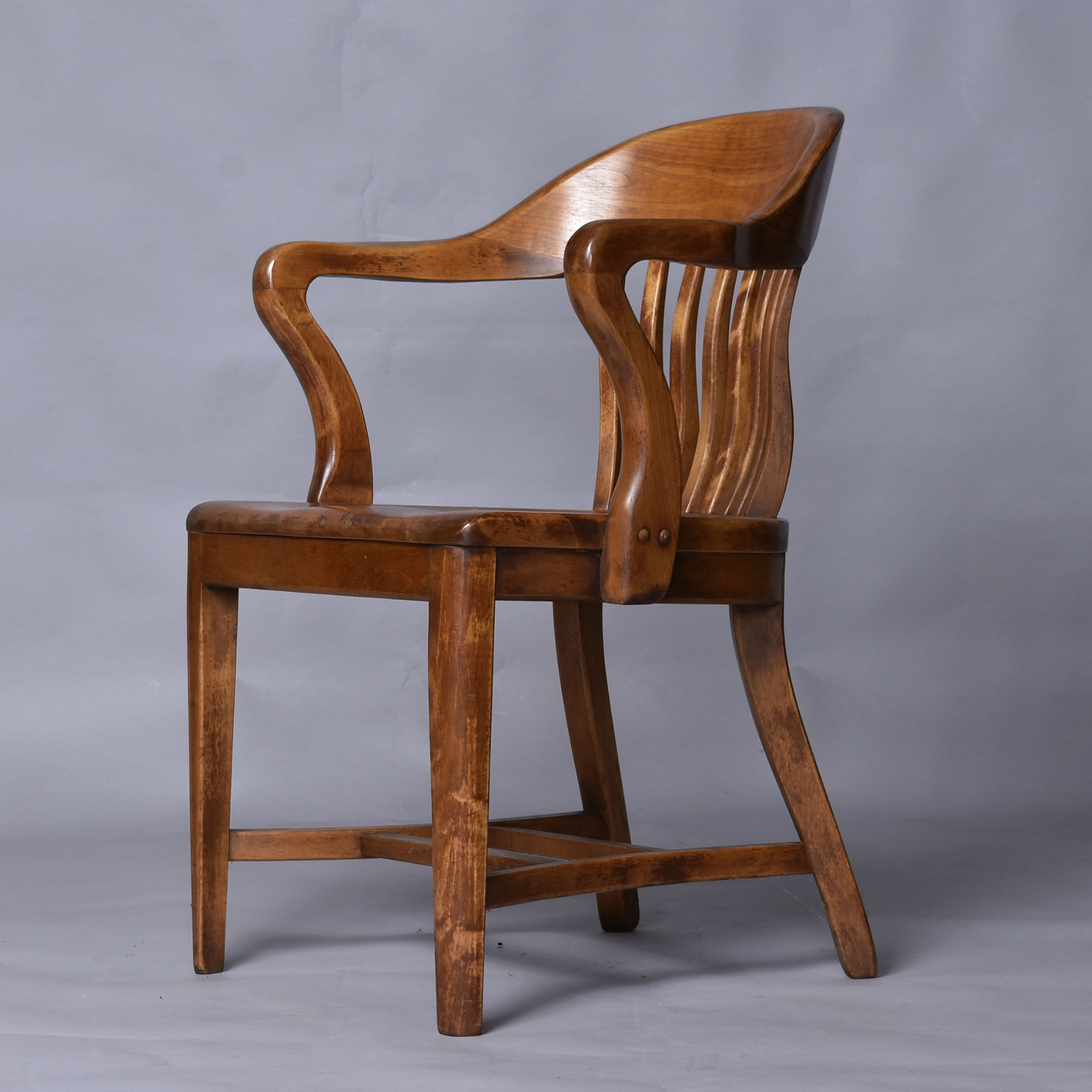 Solid wood vintage bankers or library chairs
