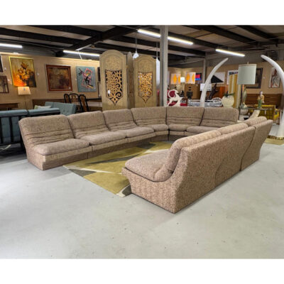 Vintage 1967 Carsons Modular pit group curved sectional sofa