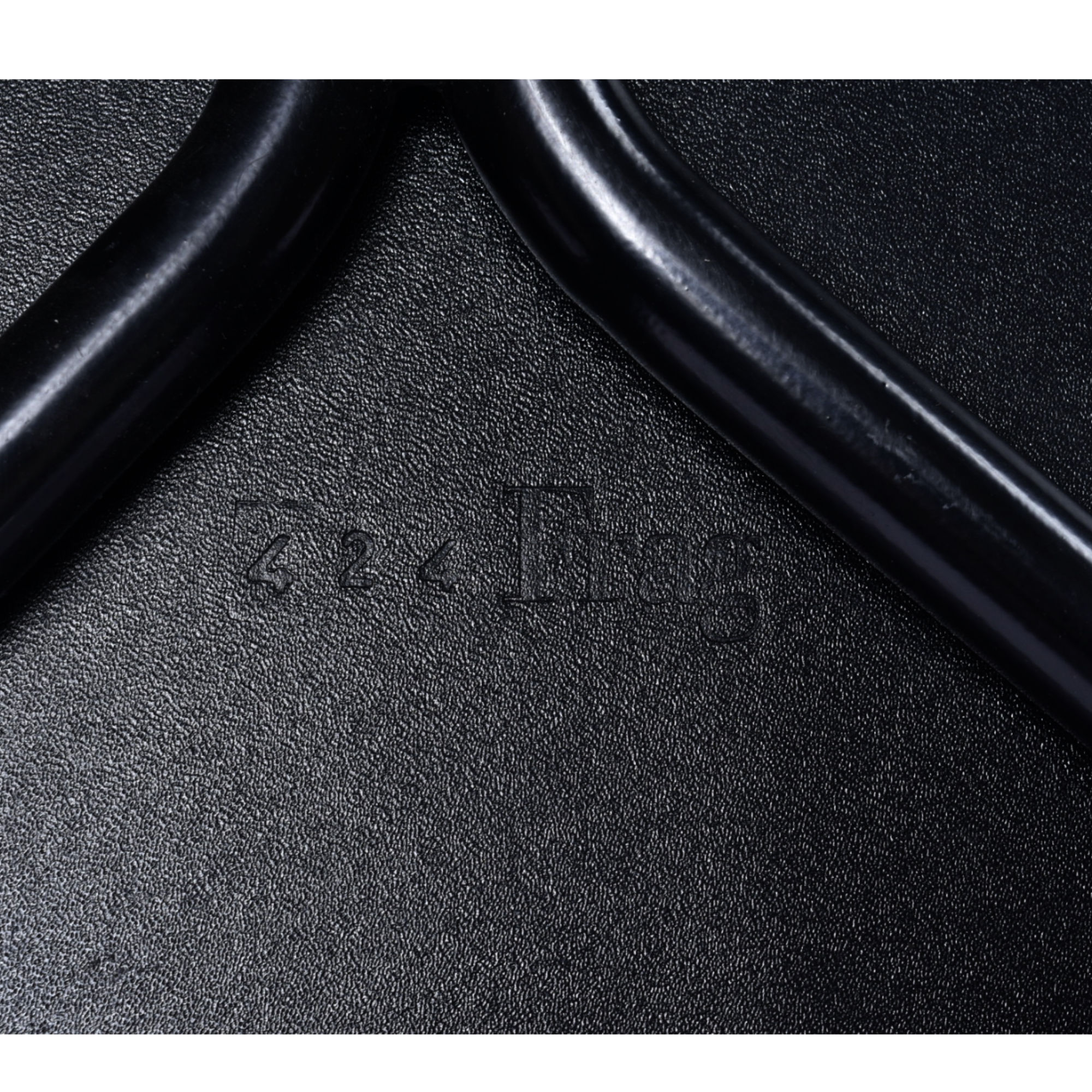 Frag Italian black leather bar stools with full backs