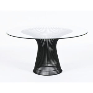 Warren Platner for Knoll Pedestal Dining Table with New 54 Round Glass