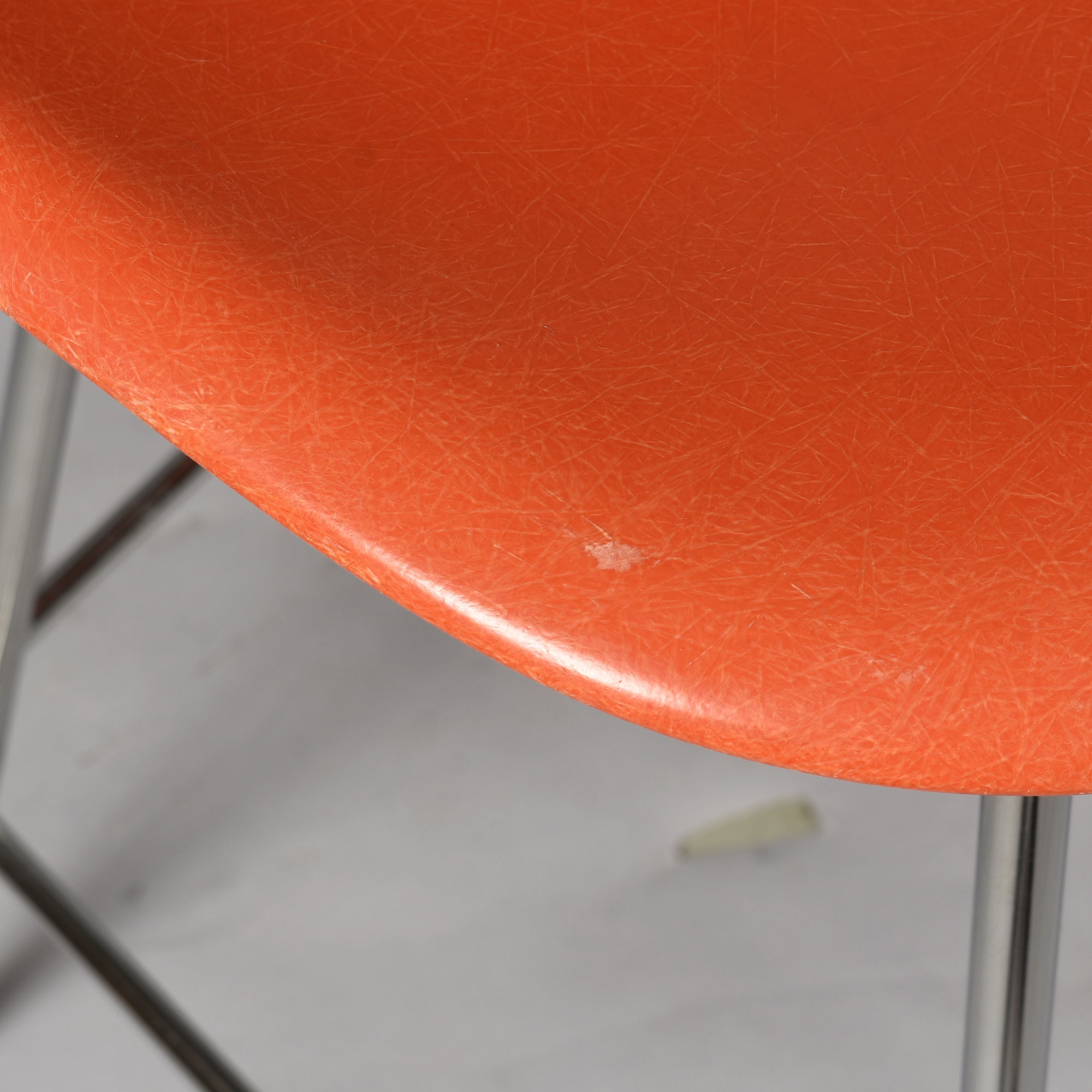 Eames for Herman Miller fiberglass shell counter height bar stools