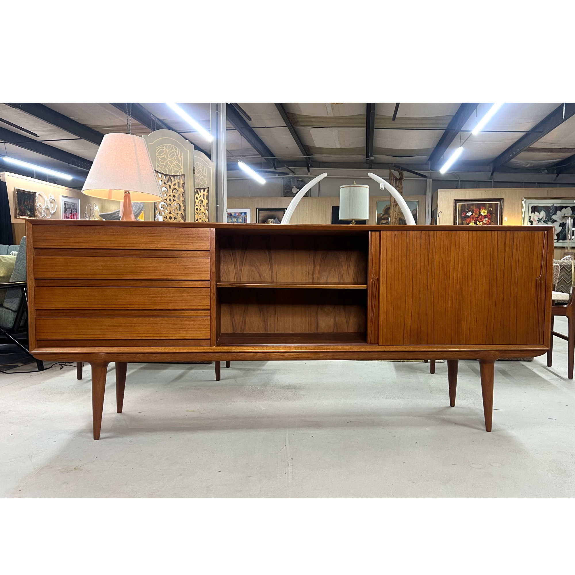 Gunni Omann for Omann Jun Model 18 Danish Teak Credenza 1960s - Image 12