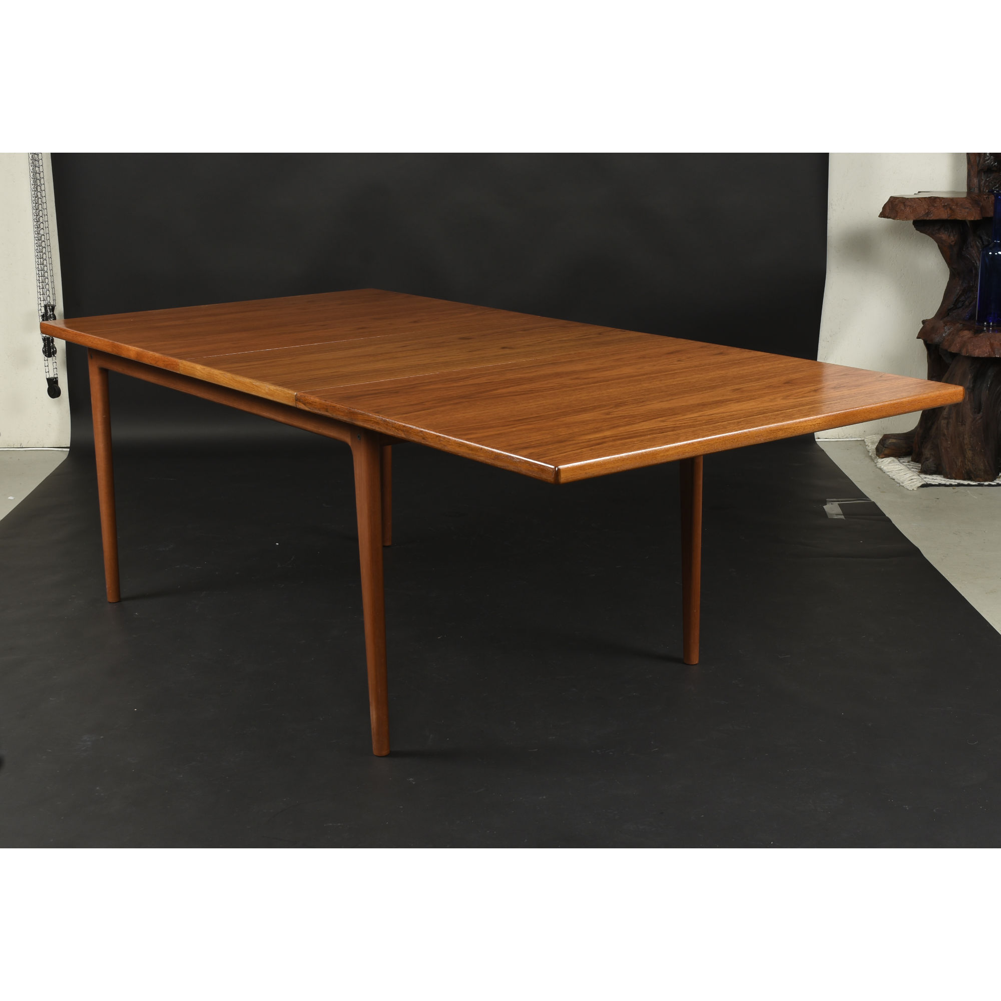 Danish Modern Teak Draw-Leaf Dining Table