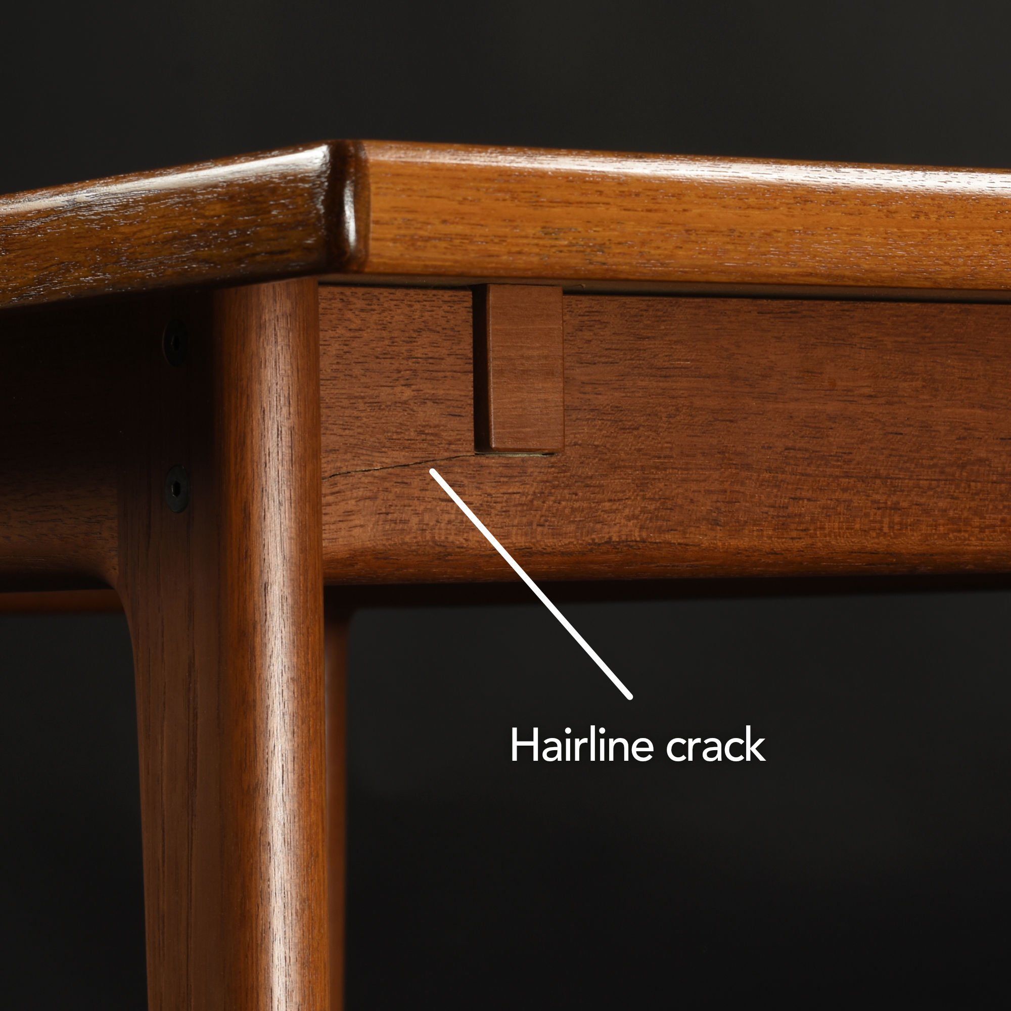 Danish Modern Teak Draw-Leaf Dining Table