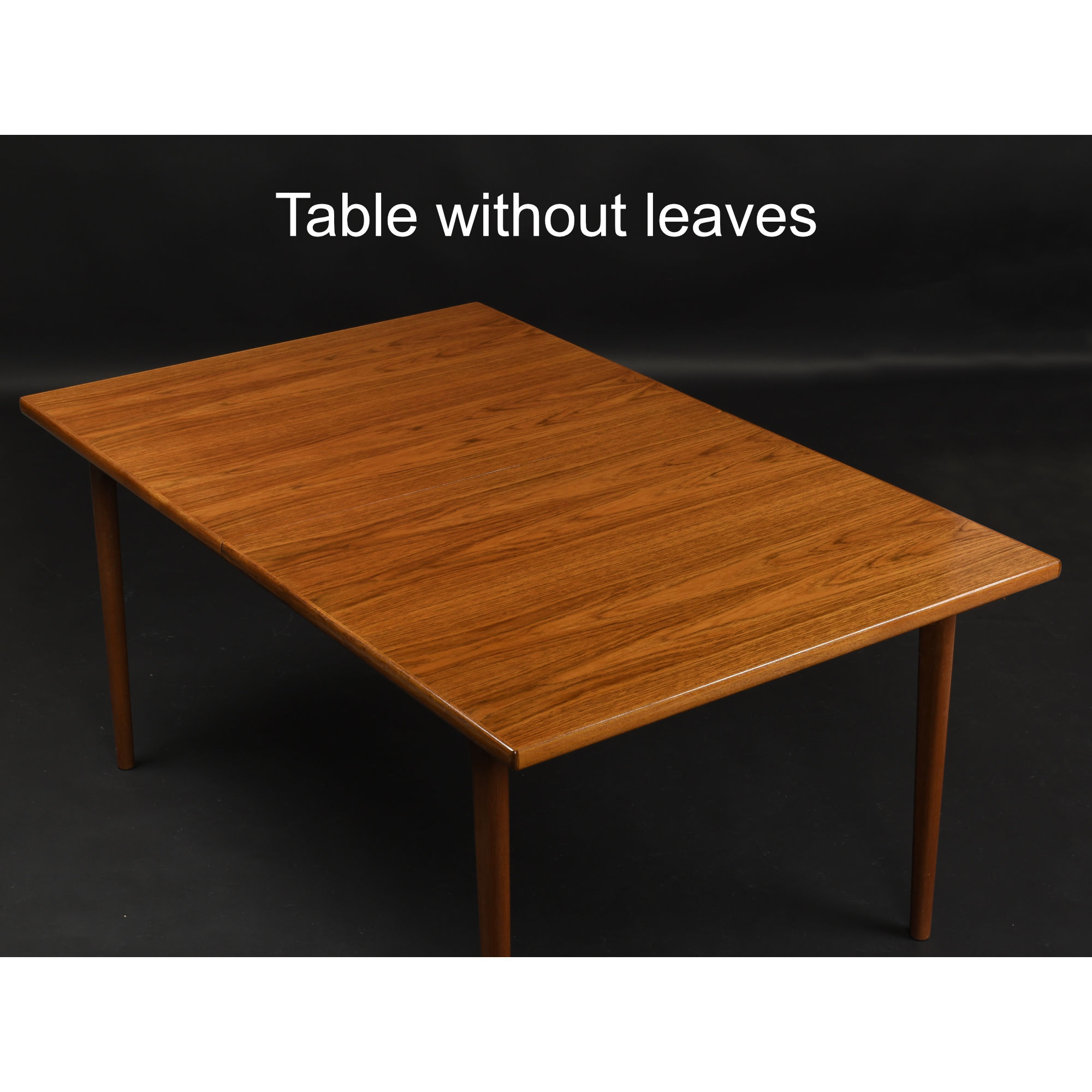 Danish Modern Teak Draw-Leaf Dining Table