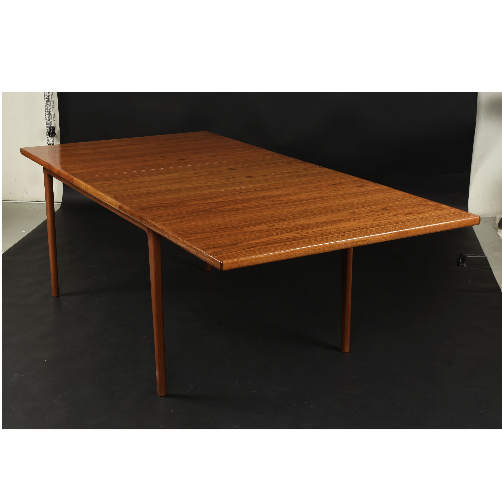 Danish Modern Teak Draw-Leaf Dining Table