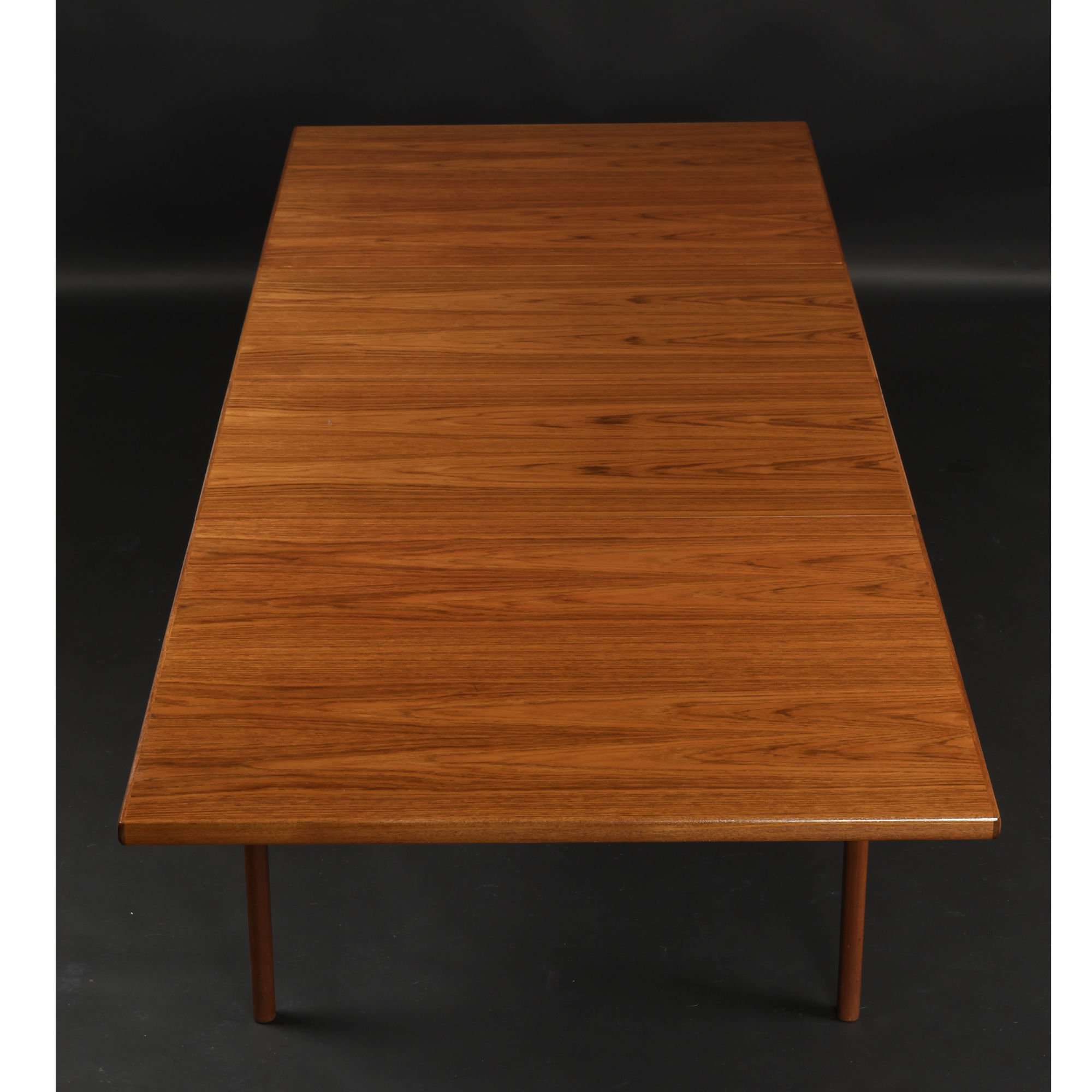 Danish Modern Teak Draw-Leaf Dining Table
