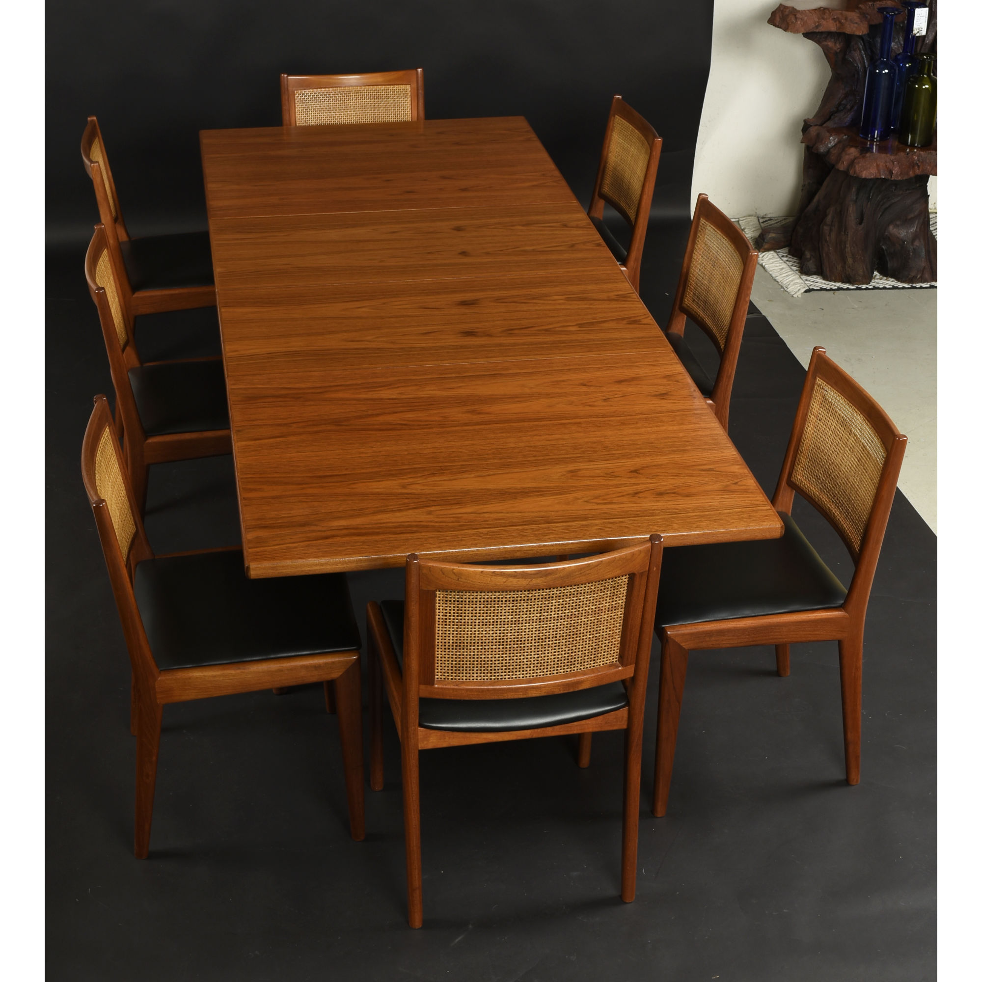 Danish Modern Teak Draw-Leaf Dining Table