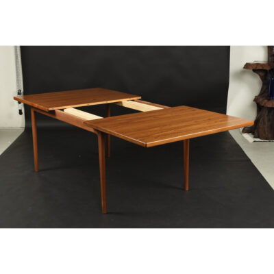 Danish Modern Teak Draw-Leaf Dining Table