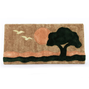 Frank Lane 1970s Tree of Life Fiber Art Rug Wall Hanging