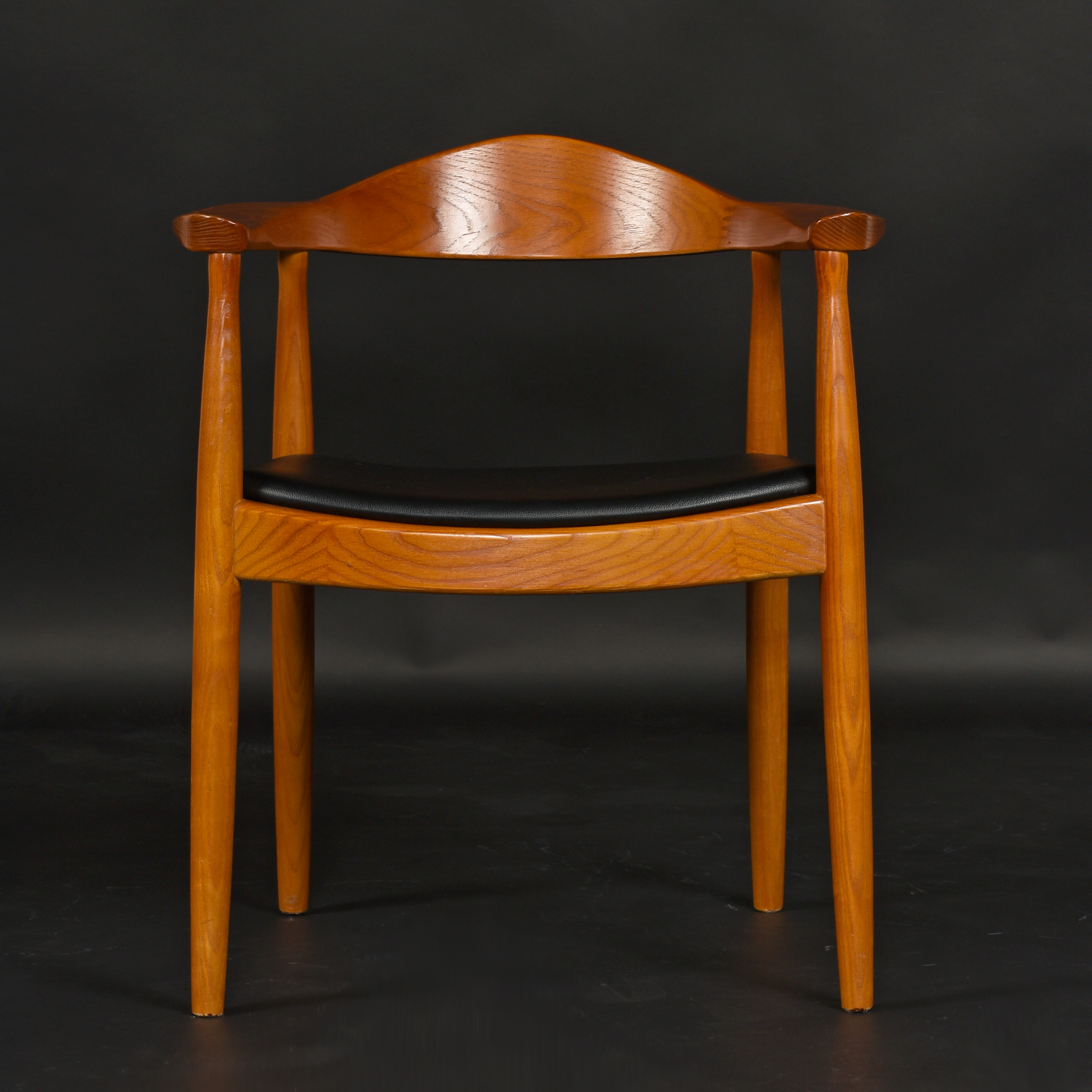 Mid-Century Modern Hans Wegner style bowed armchair
