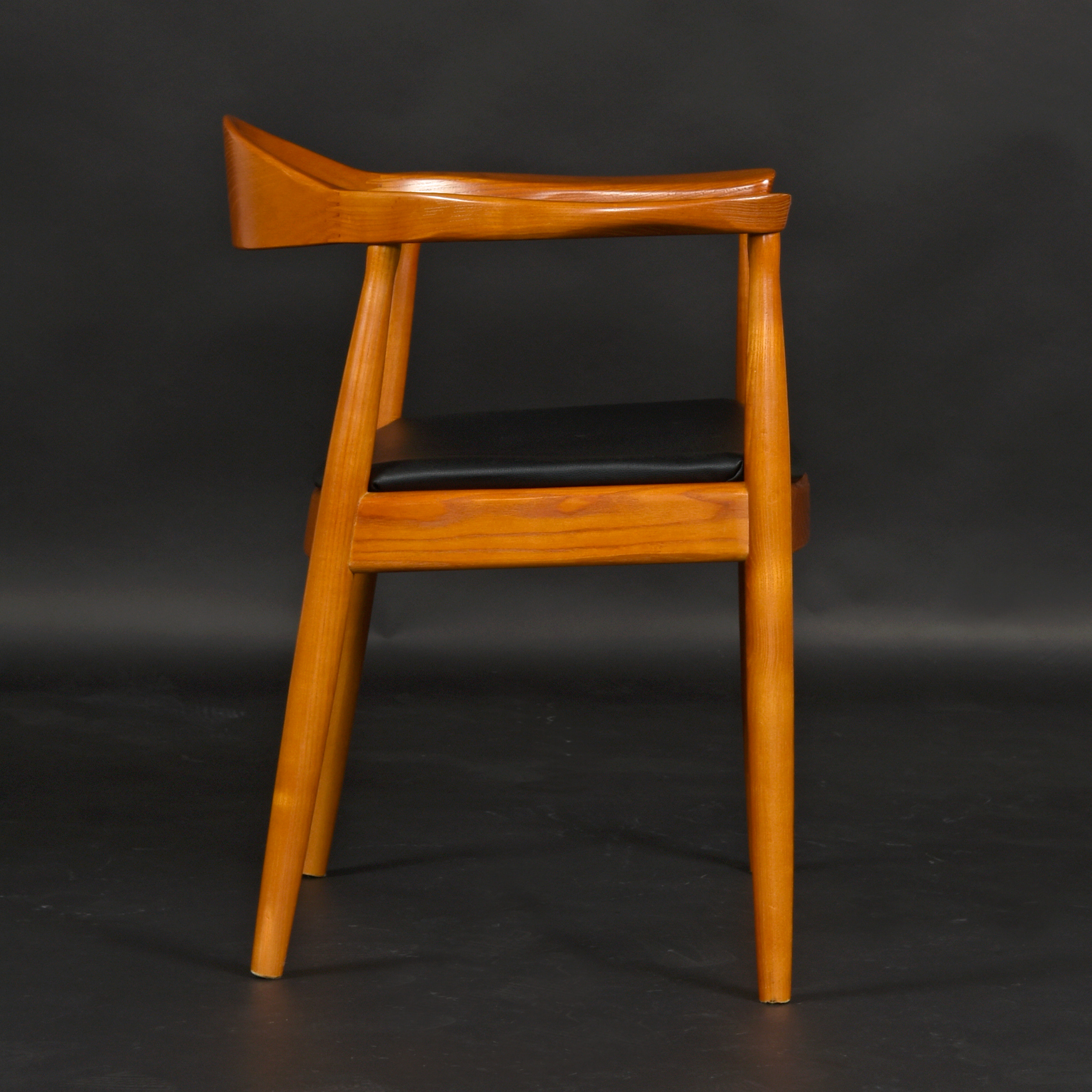 Mid-Century Modern Hans Wegner style bowed armchair