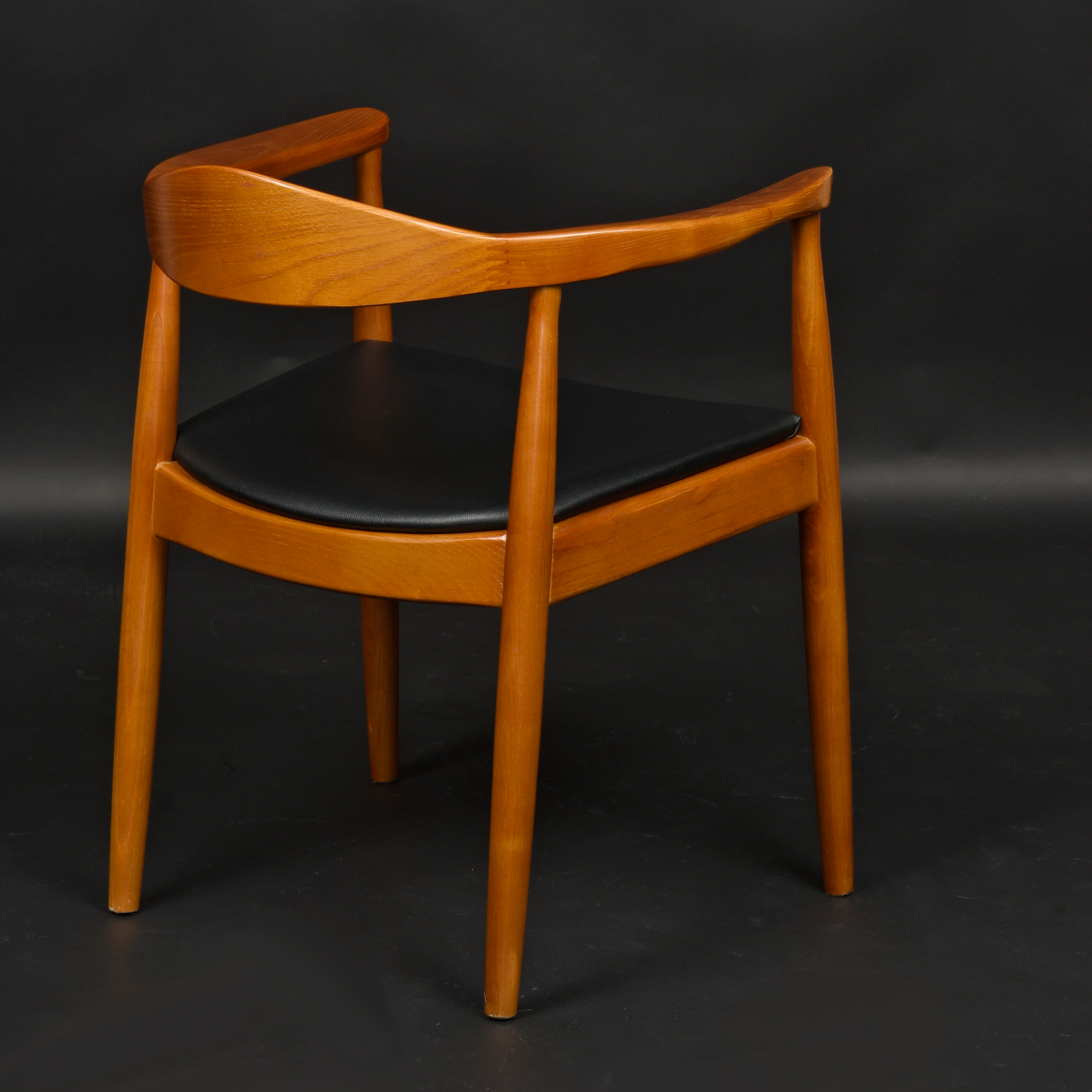 Mid-Century Modern Hans Wegner style bowed armchair