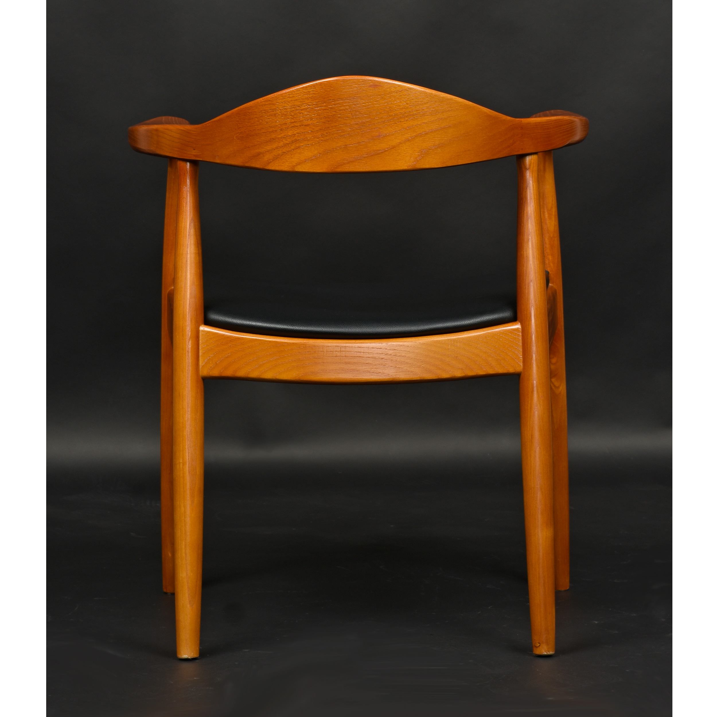 Mid-Century Modern Hans Wegner style bowed armchair