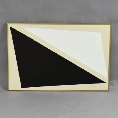 Figueredo 1988 black and white geometric colorfield painting