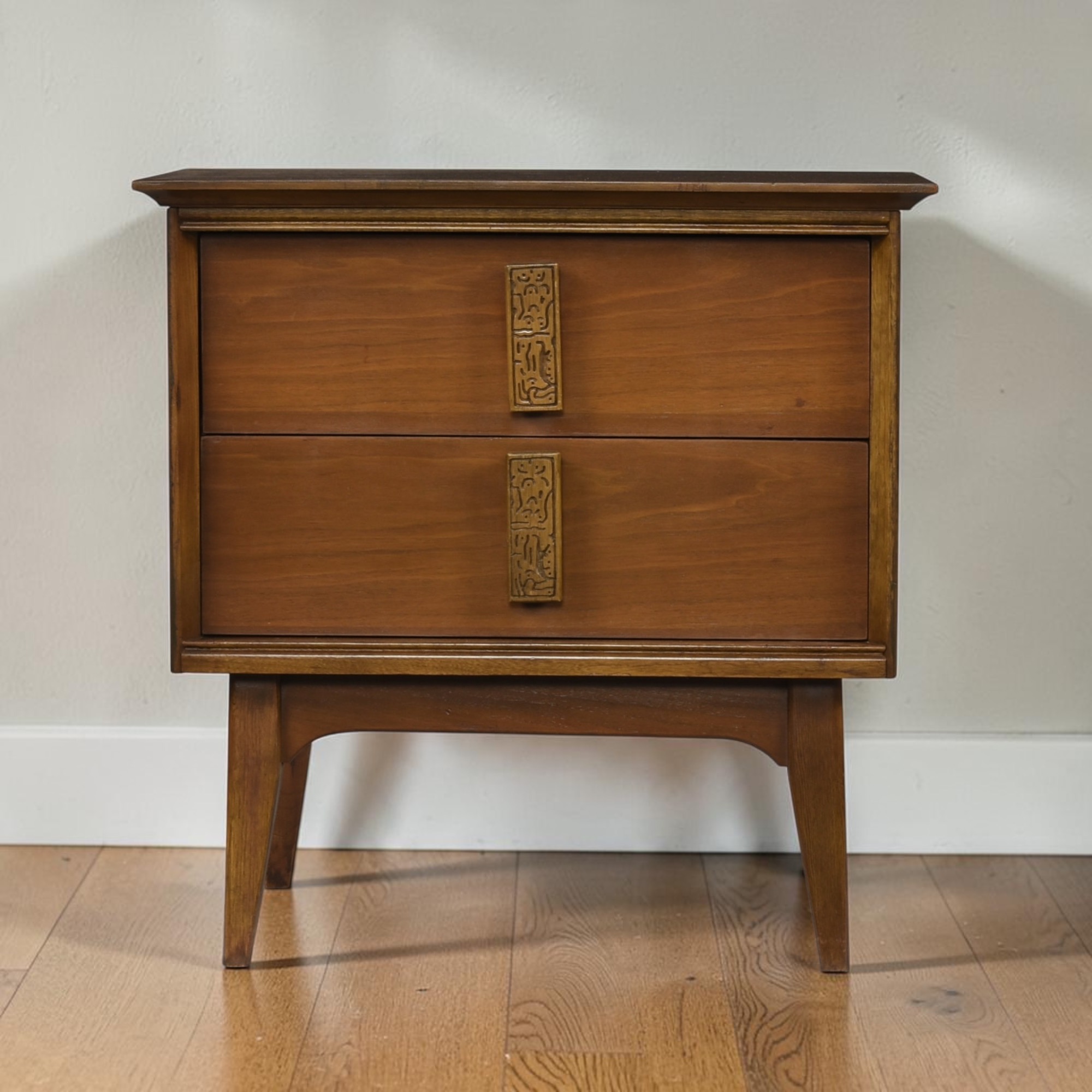 Bassett Aztec nightstand in Mayan walnut finish