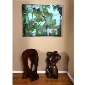 Virginia Brundage Green Botanical Abstract Painting St. Petersburg Florida