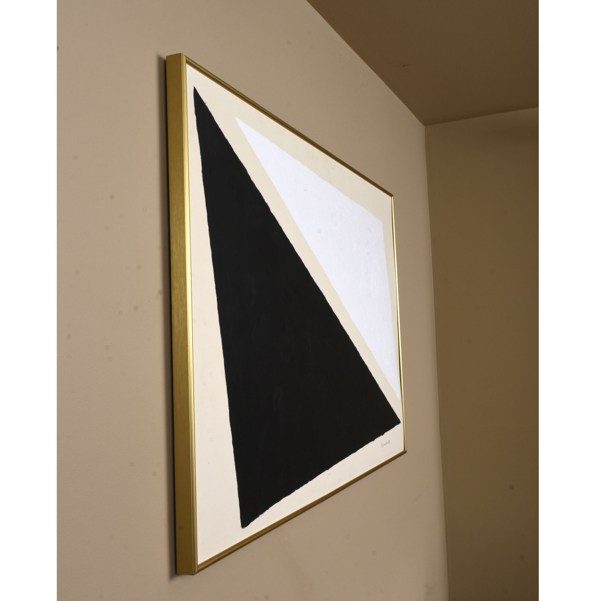 Figueredo 1988 black and white geometric colorfield painting