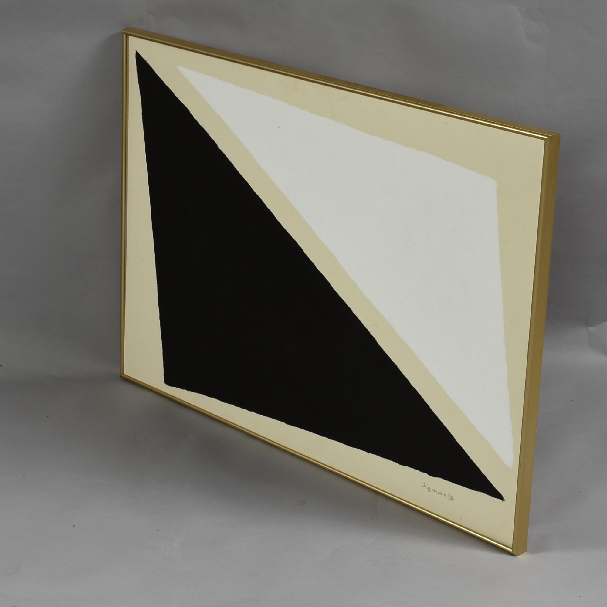 Figueredo 1988 black and white geometric colorfield painting